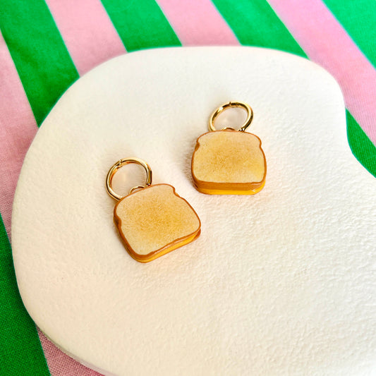 Grilled Cheese Sandwich Charm Earrings